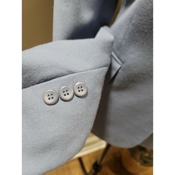 Pendleton Women's Navy Blue Wool Single Breasted Two Buttons Fitted Blazer 10 - Picture 4 of 11